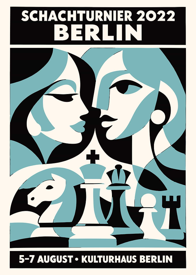 Schachturnier 2022 Berlin Chess Poster