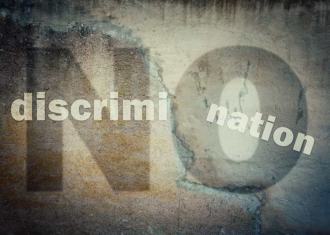 No Discrimination Text Art