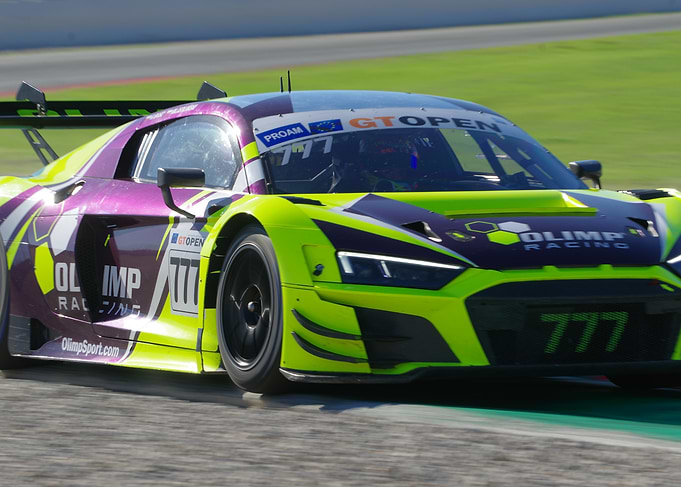 Audi R8 GT3 Race car on the track