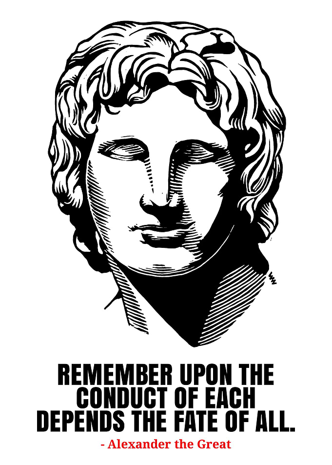 Alexander the Great Quote Poster
