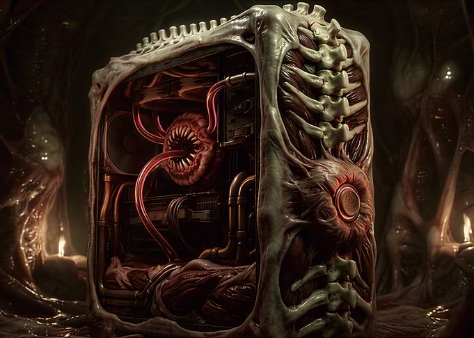 Biomechanical Horror Computer Case