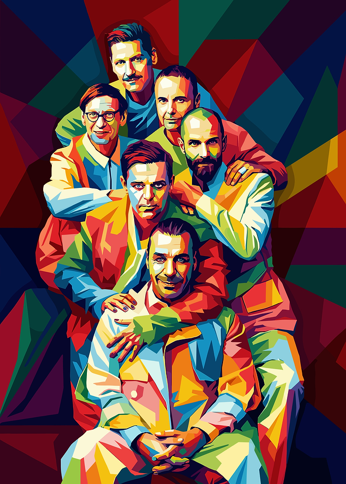 Rammstein Band Portrait Pop Art