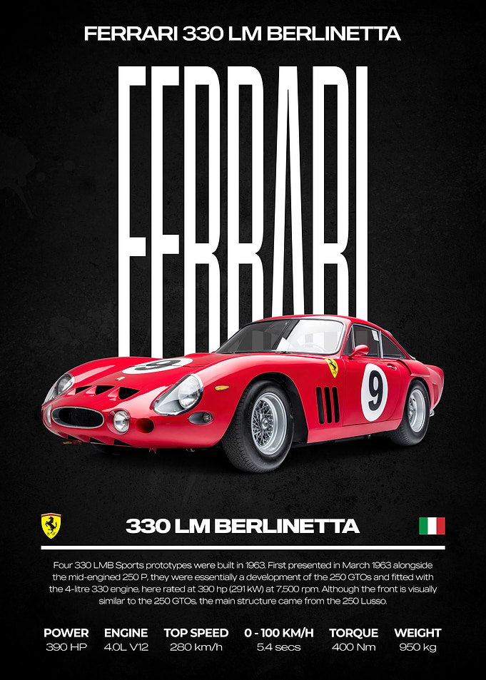 Ferrari 330 LM Berlinetta Poster