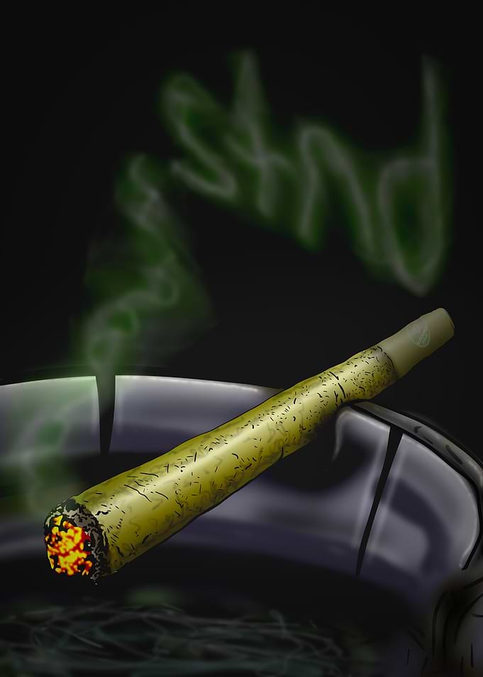 STND Ashtray | Minimal Underground Weed Artwork