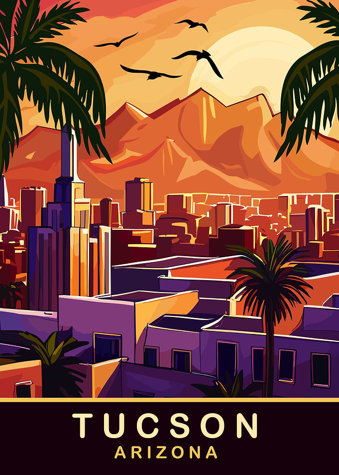 Tucson Arizona Cityscape Art Print
