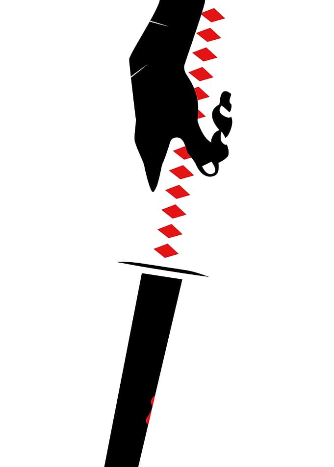 Kill Bill Minimalist White Katana Art