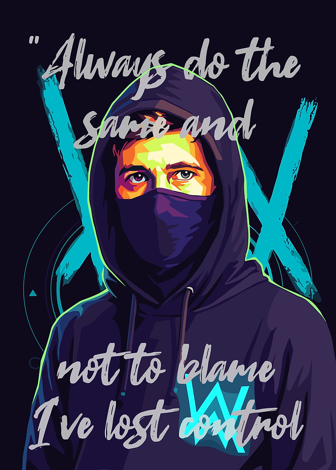 Alan Walker Portrait with Lyrics