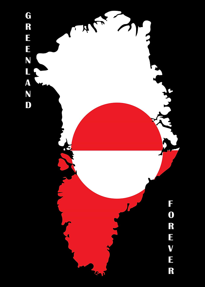 Greenland Forever Flag Map Art