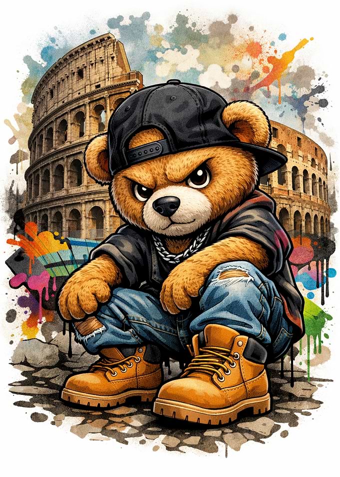 Cool Teddy Bear in Rome