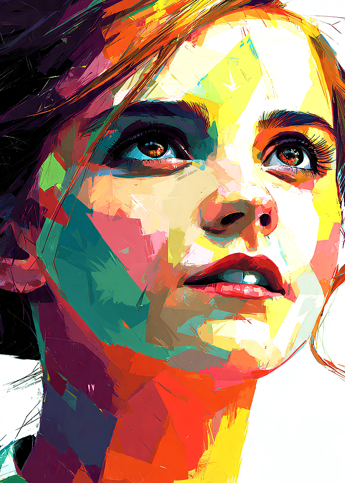 Emma Watson Colorful Portrait