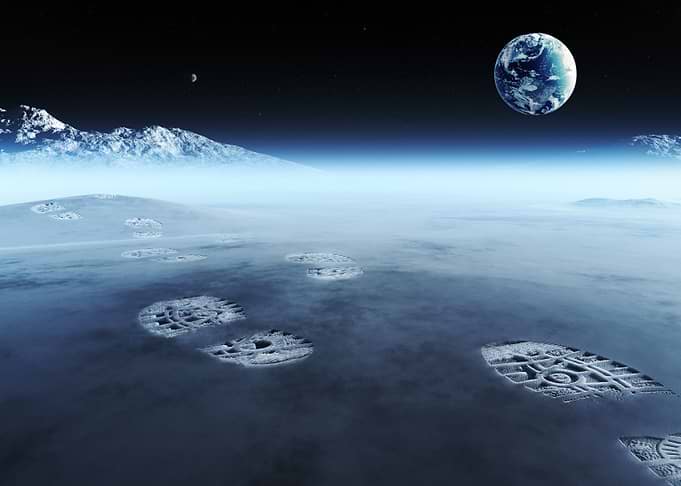 First Footprints on the moon