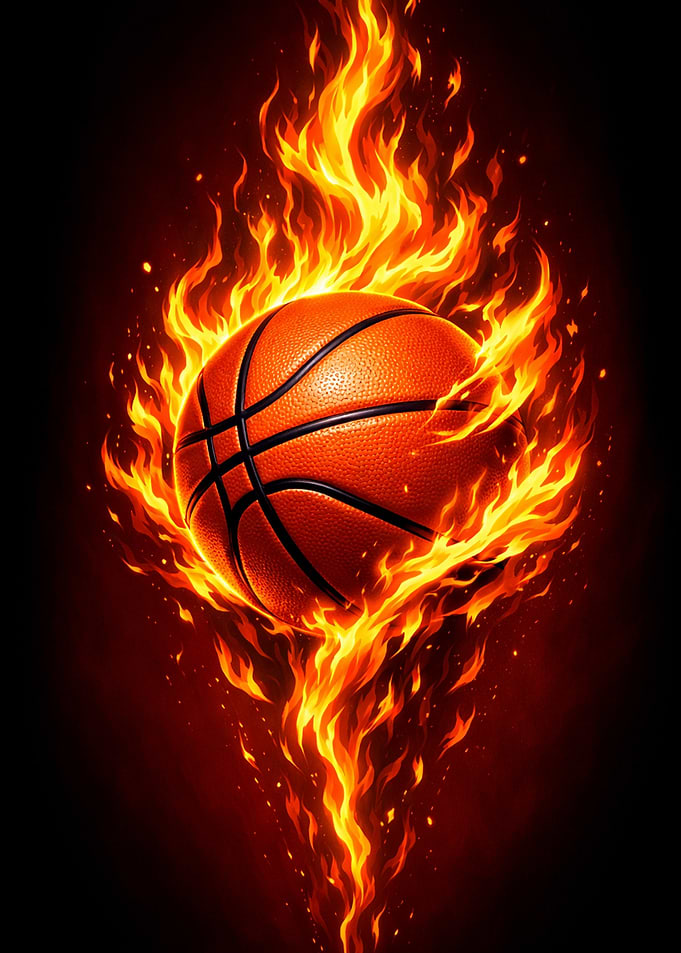 Basketball on Fire