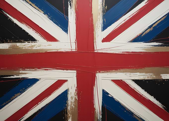 Abstract Union Jack Flag Painting UK