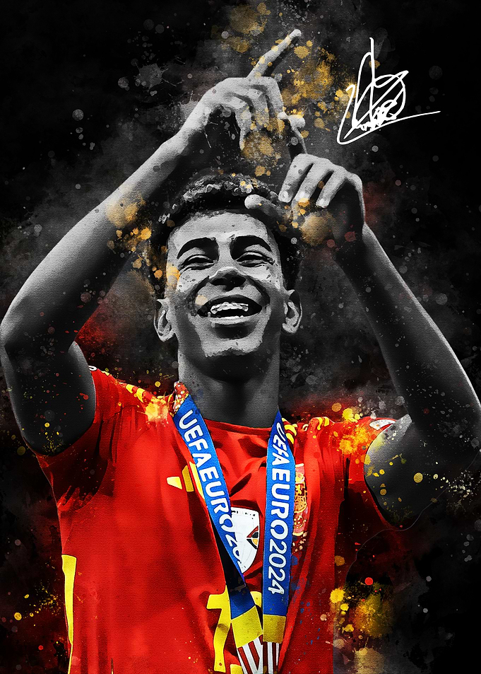 Lamine Yamal Celebration Art