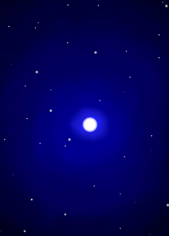 Night Sky with Stars and Moon