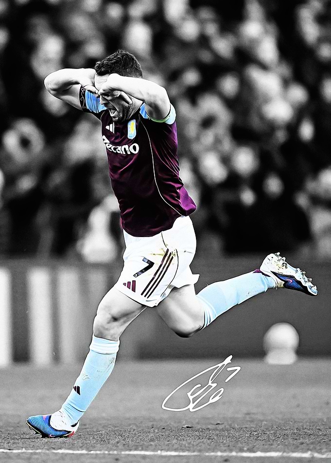 John McGinn Celebration in Selective Color