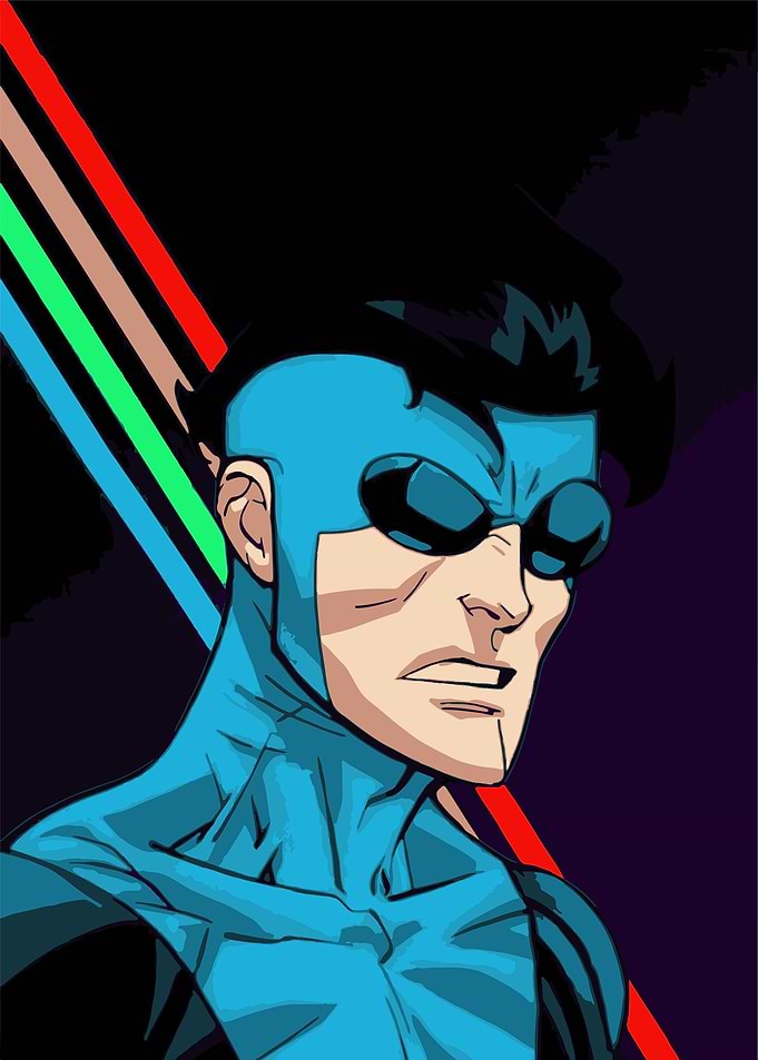 Invincible Comic Book Character Portrait