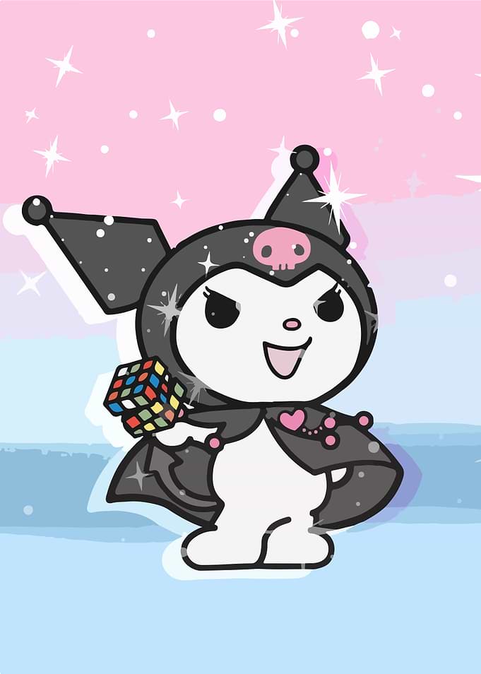 Kuromi with Rubik's Cube