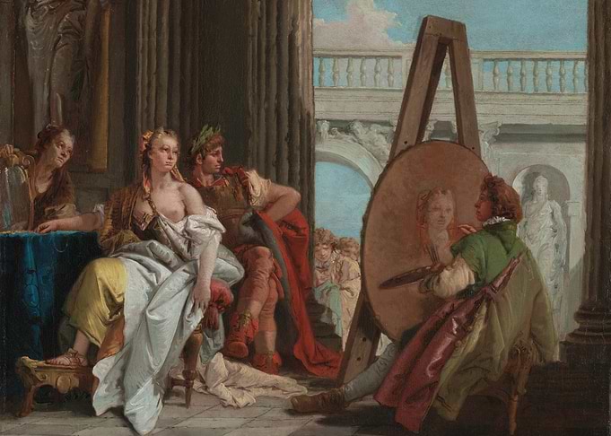 Artist Painting a Portrait