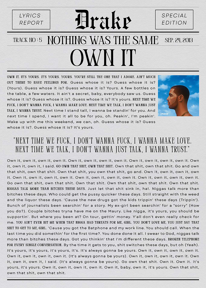 Drake - Own It Lyrics Report