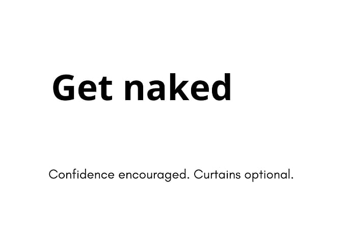 Get naked confidence encouraged