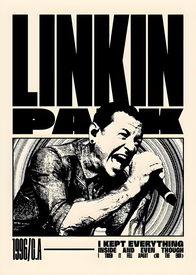 Linkin Park Poster Featuring Chester Bennington