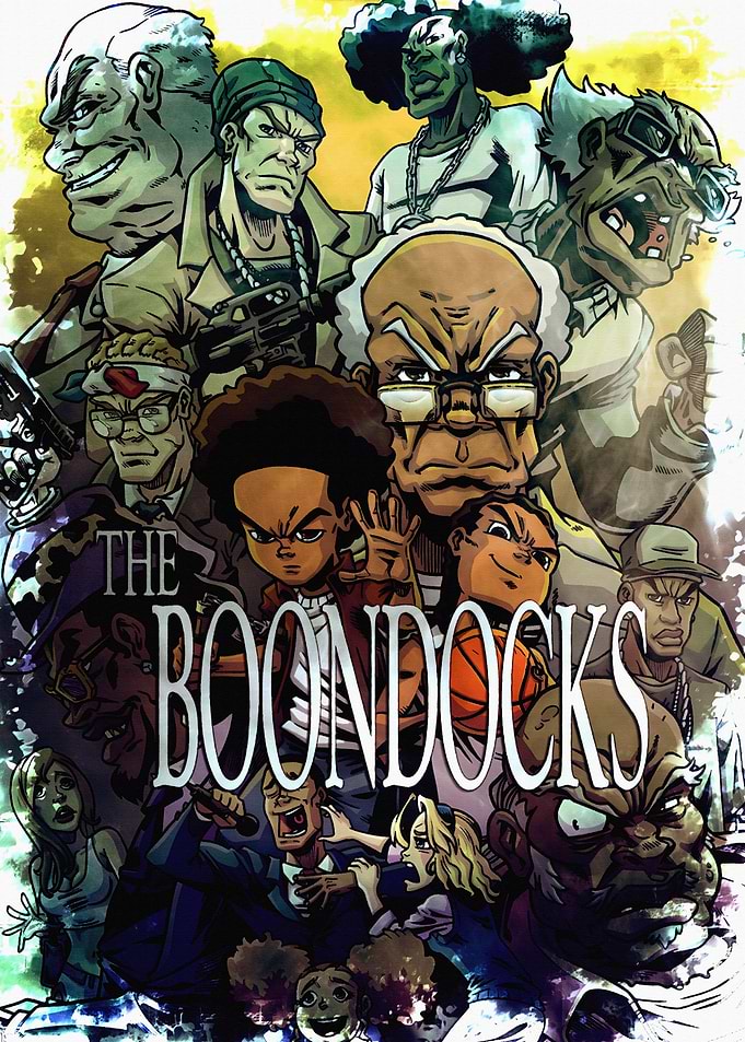 The Boondocks Cartoon Character Collage