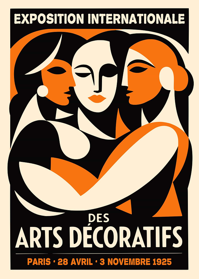 Art Deco Poster of Three Women
