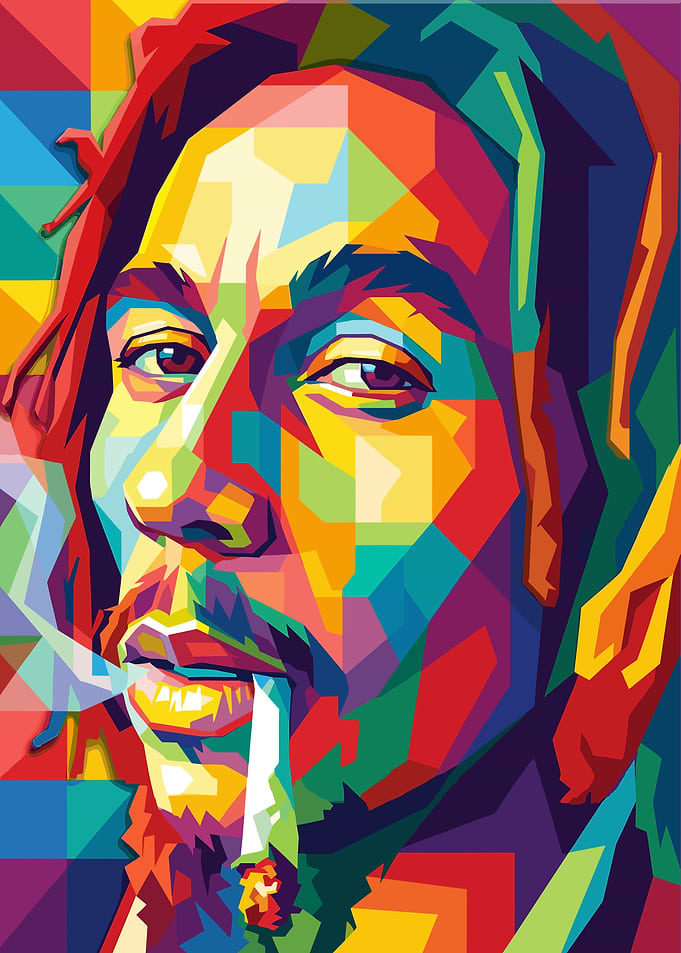 Bob Marley Pop Art Portrait