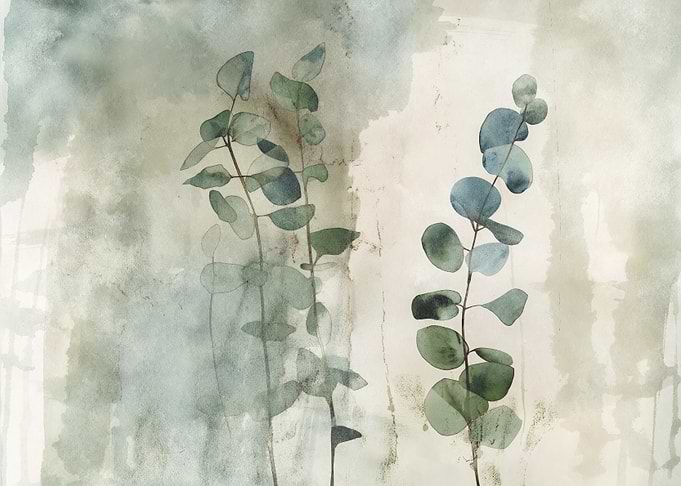 Eucalyptus Branches Watercolor Art