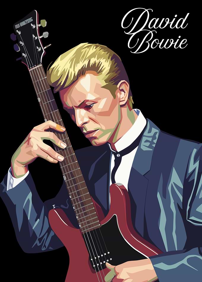 David Bowie with Guitar