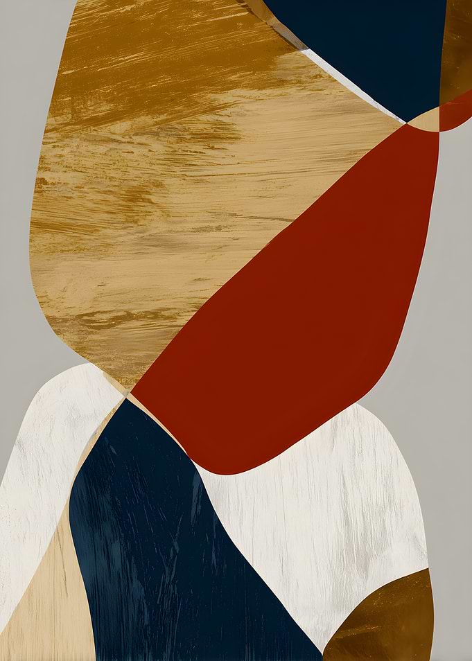 Abstract Geometric Shapes with Textured Background