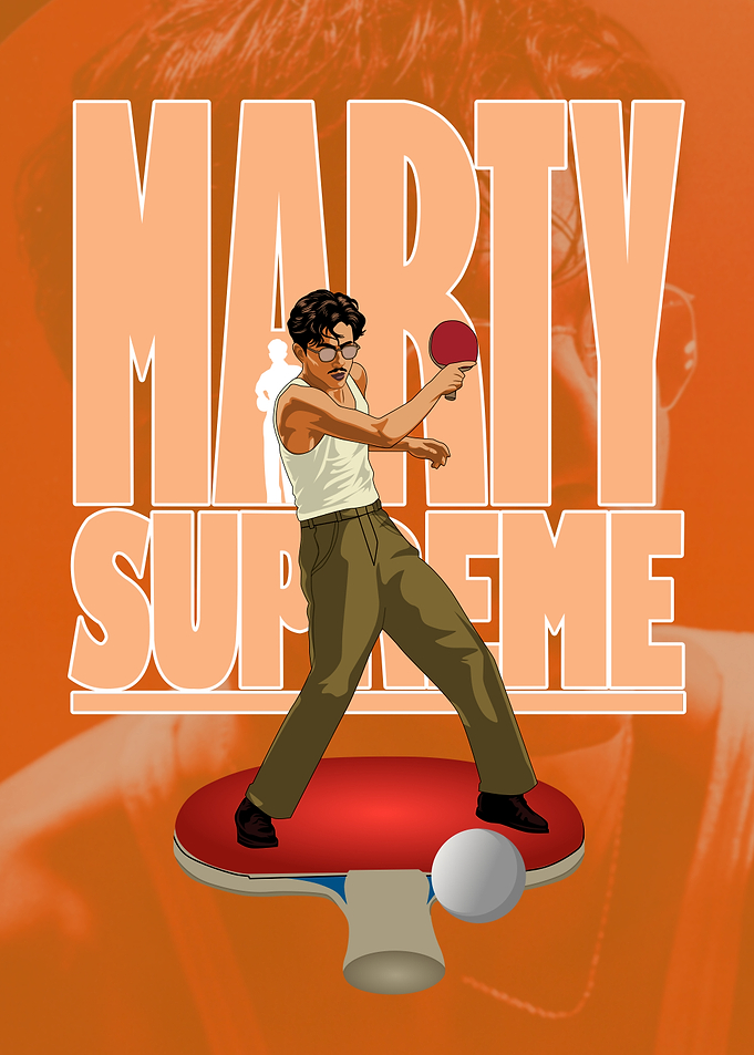Marty Supreme Table Tennis Illustration