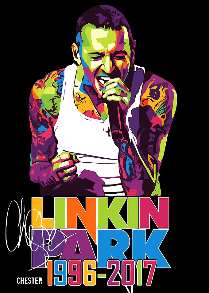 Chester Bennington Linkin Park Colorful Portrait