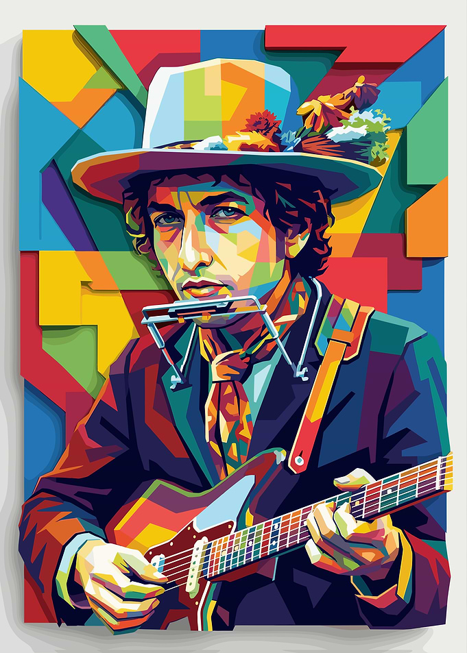Bob Dylan Pop Art Portrait