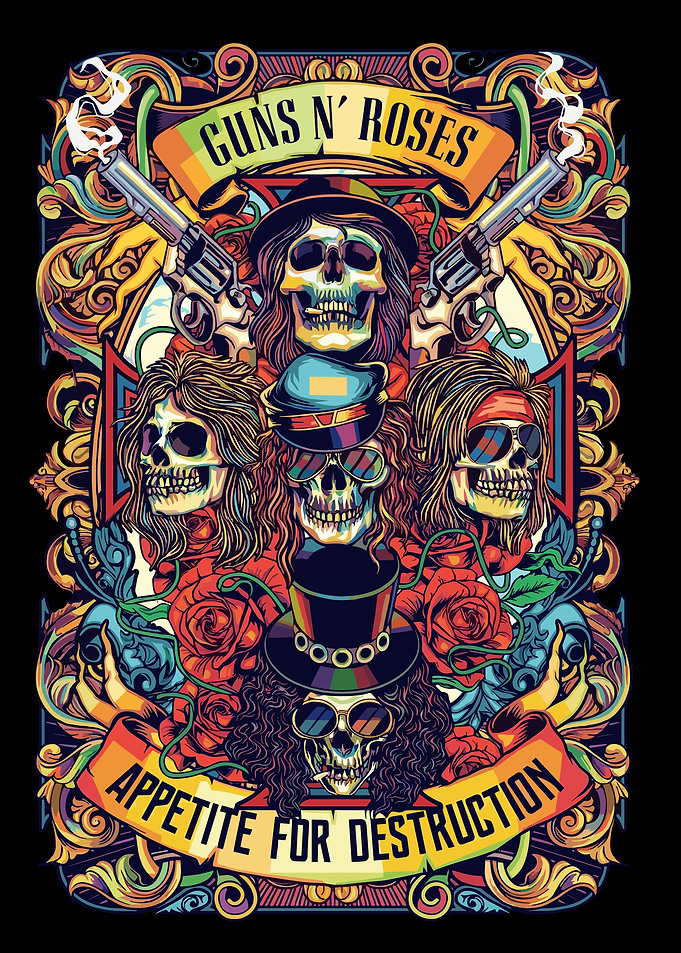 Guns N' Roses Appetite for Destruction Skulls