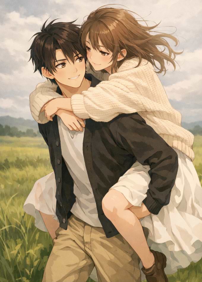 Couple in a field