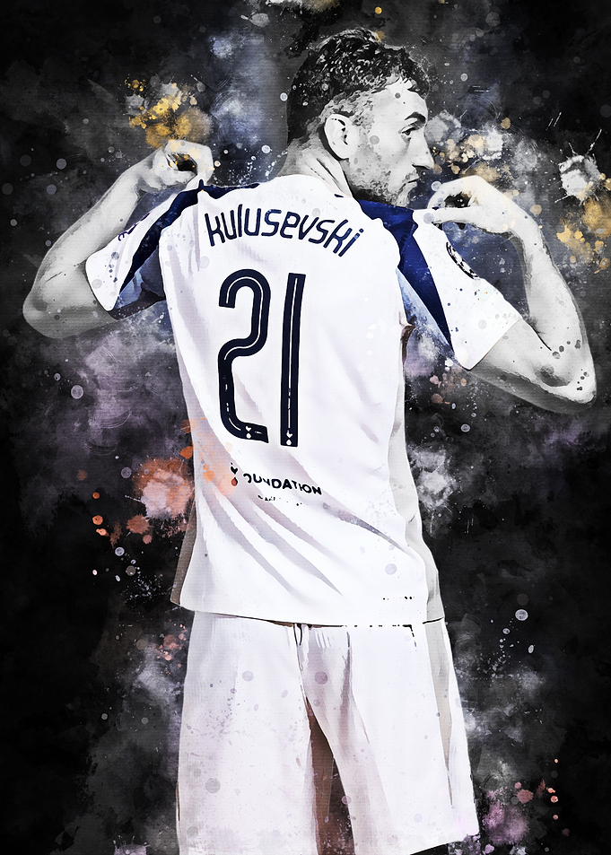 Kulusevski Soccer Player Art