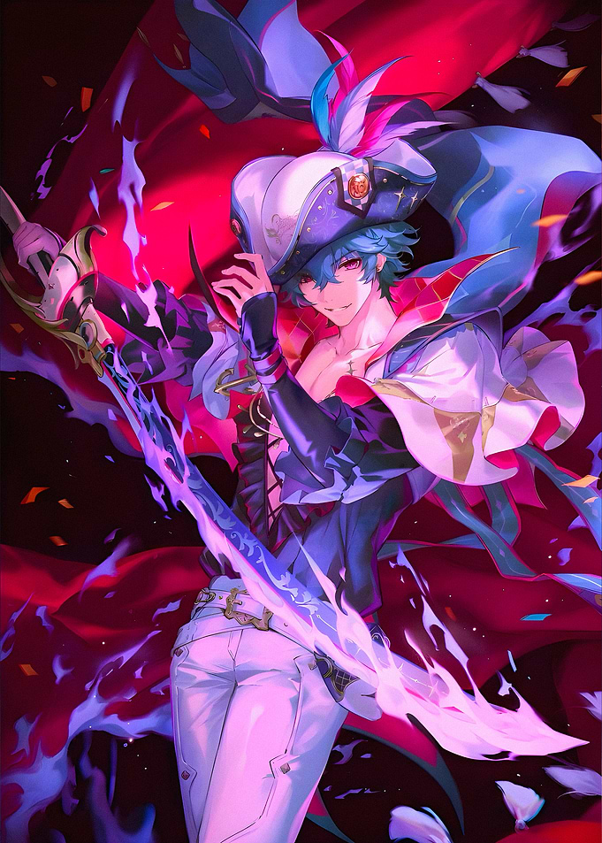Anime Pirate Character with Sword