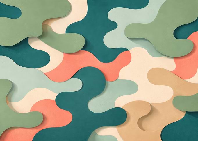 Abstract Organic Shapes Pattern