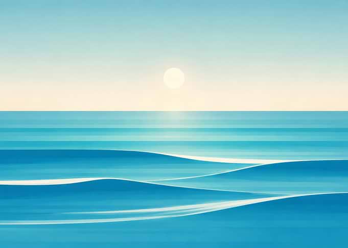Minimalist Ocean Sunset