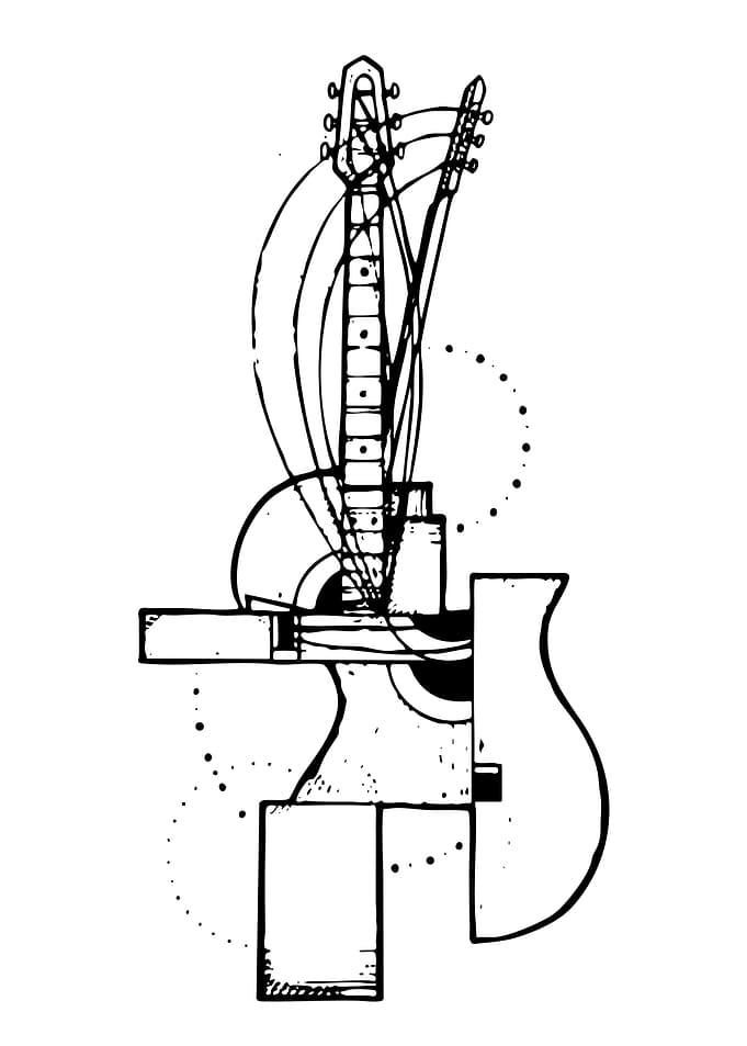 Abstract Guitar Sketch