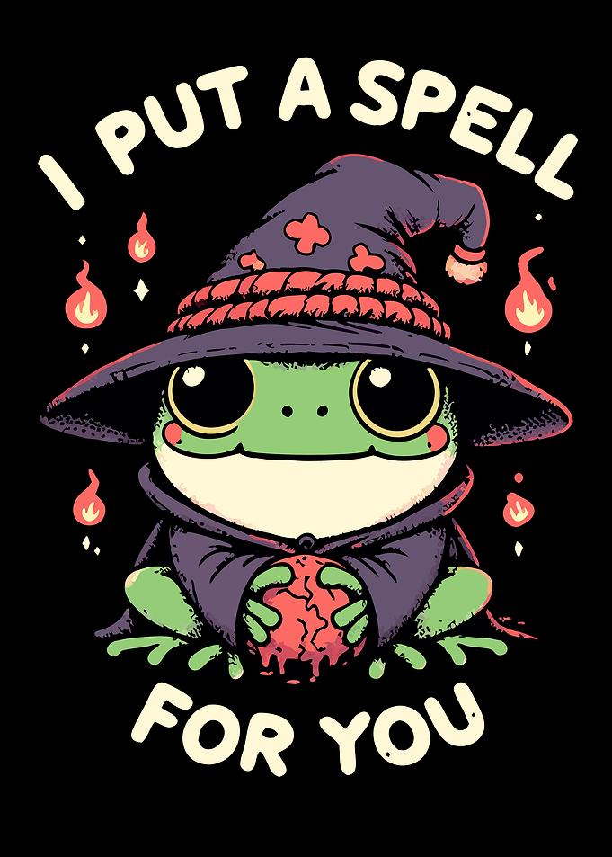 Cute Witch Frog with Spell Orb