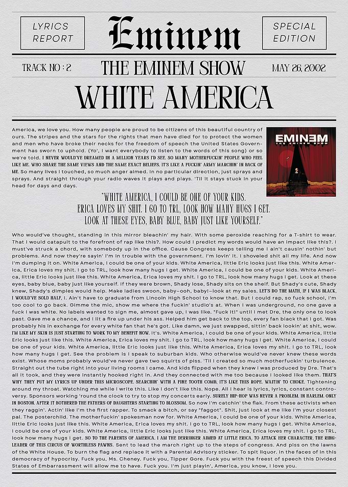 Eminem - The Eminem Show: White America
