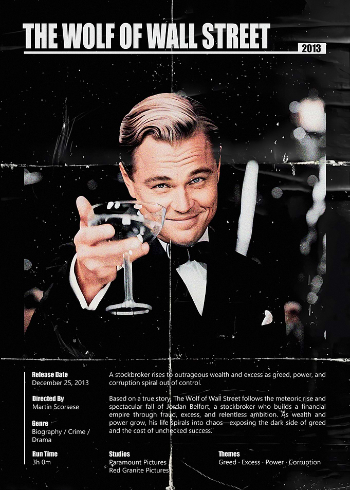 The Wolf of Wall Street Movie Poster