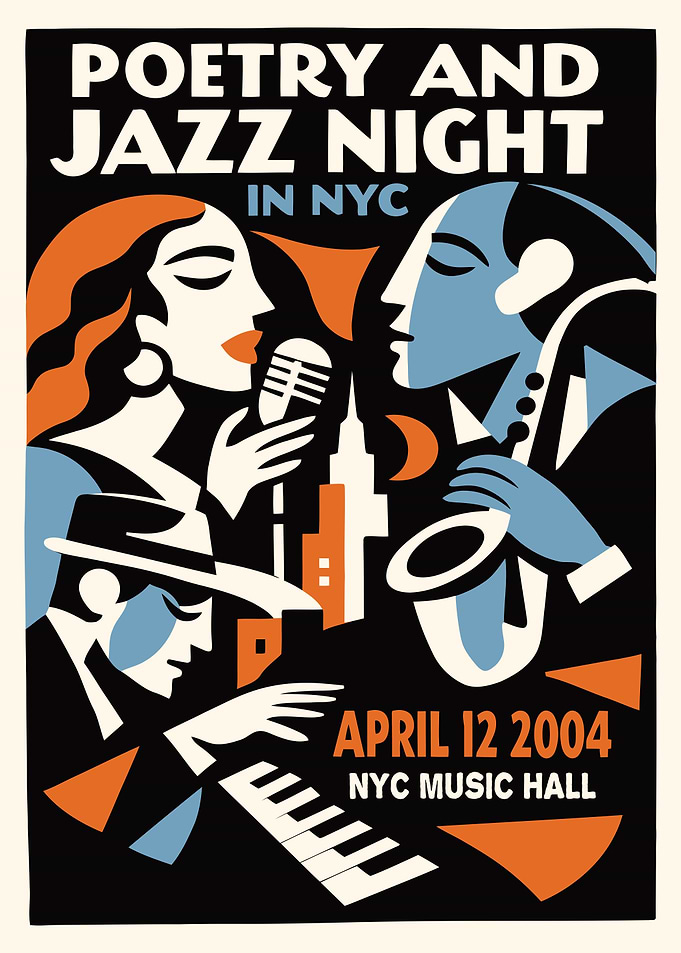 Poetry and Jazz Night Poster