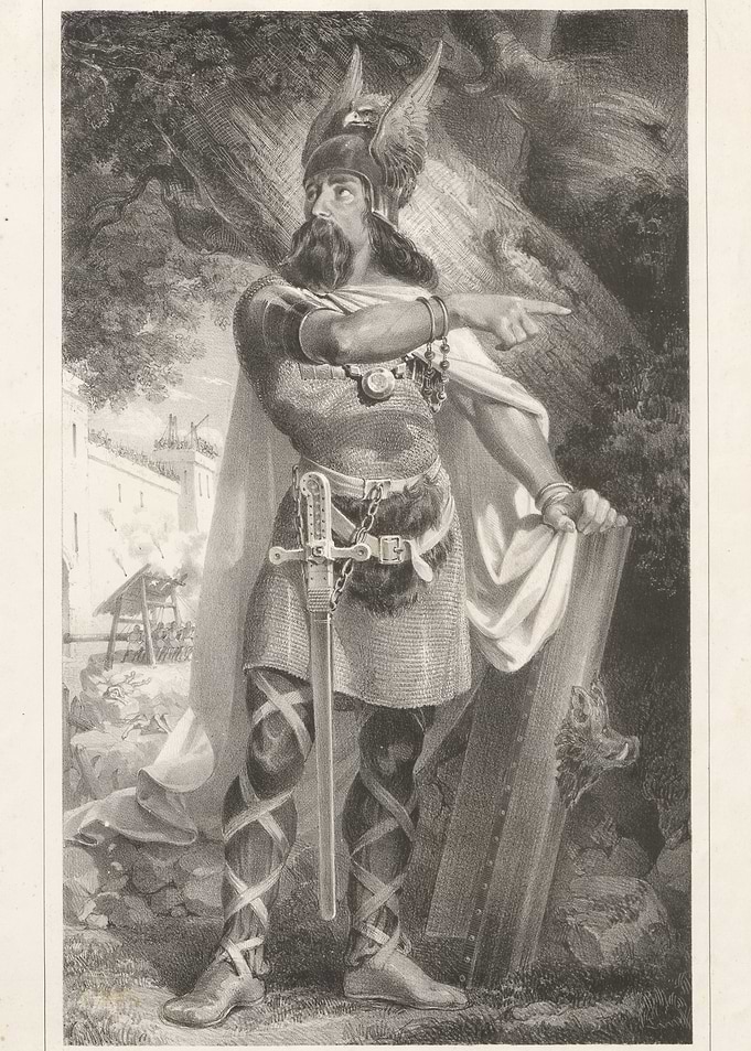 Viking Warrior Pointing