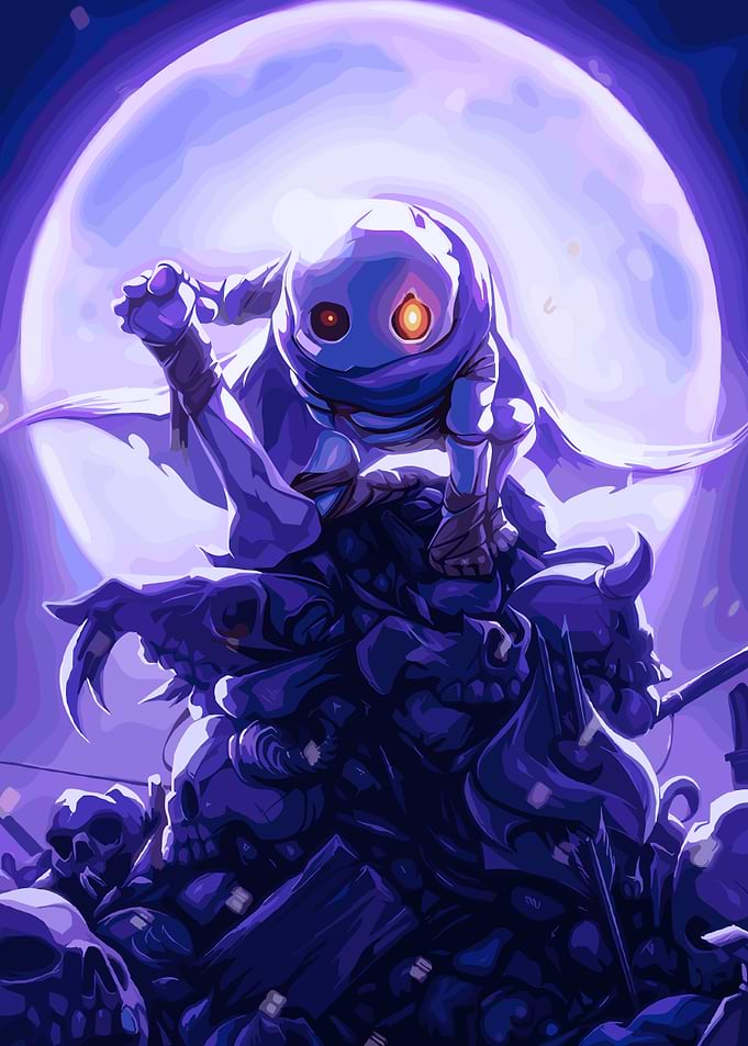 Purple Ninja on Skull Pile
