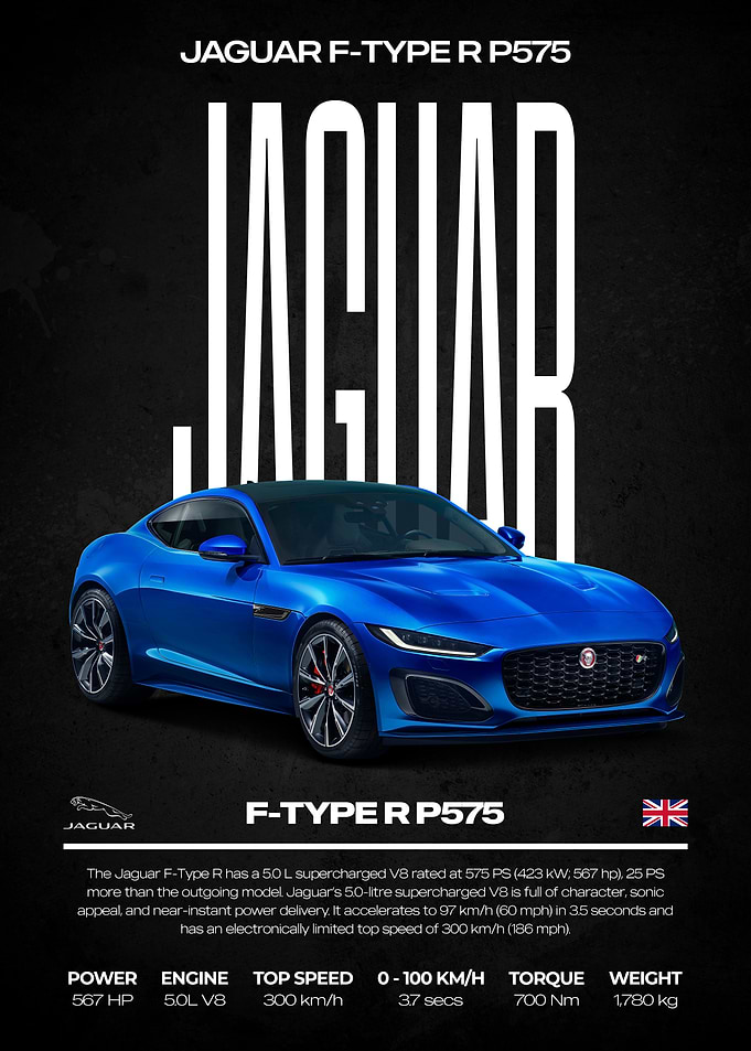 Jaguar F-Type R P575 Poster