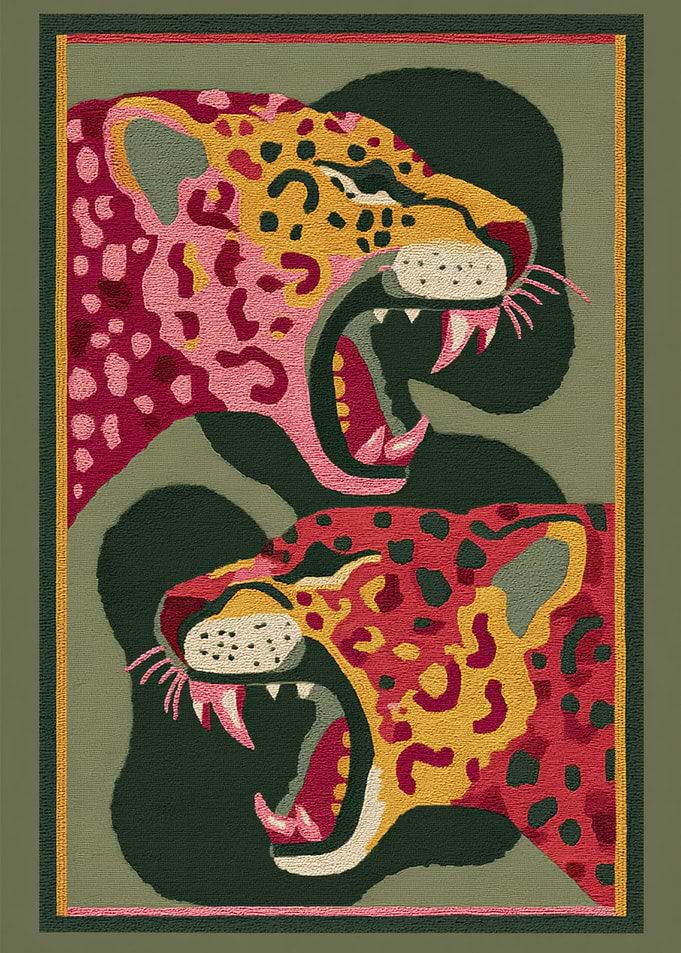 Two Leopards Roaring Art